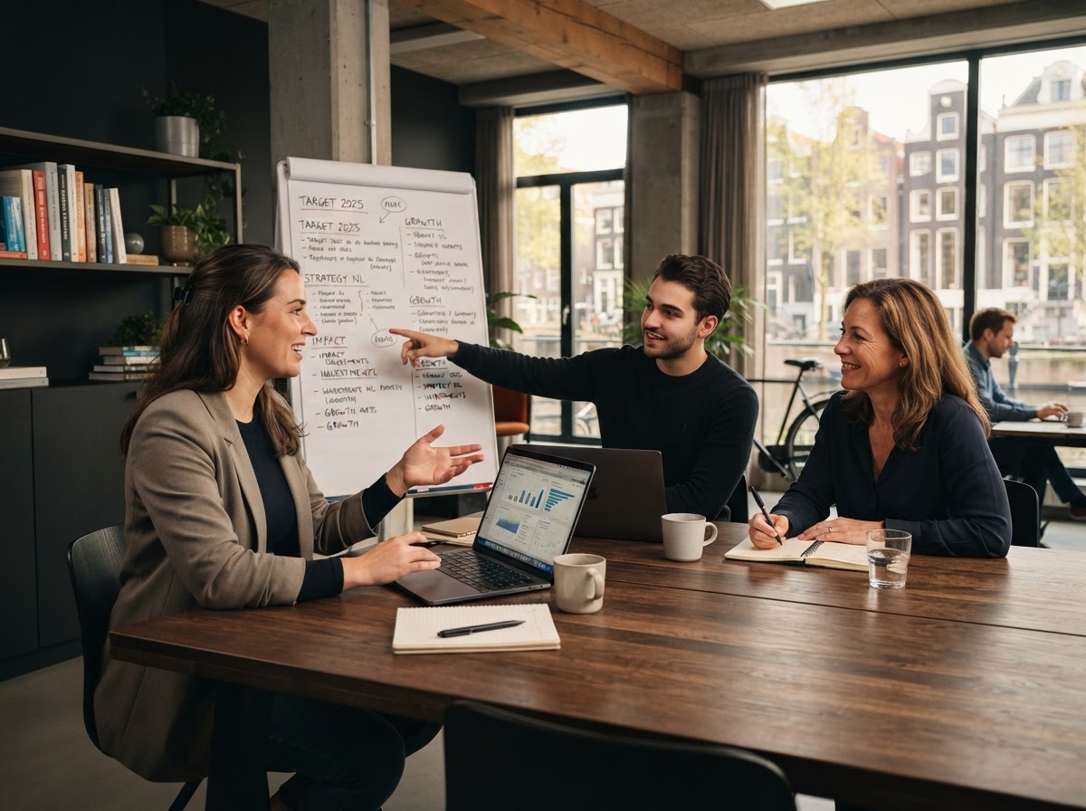 Meerbaat Ventures team bespreekt AI-gestuurde risicoanalyse